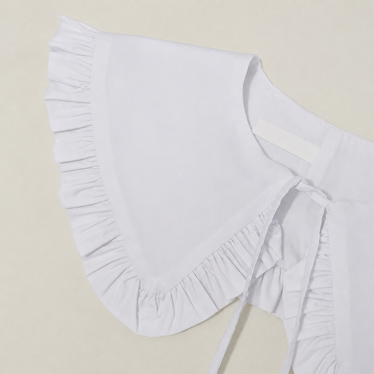 White Cotton Frill Collar: Detachable Layering Collar