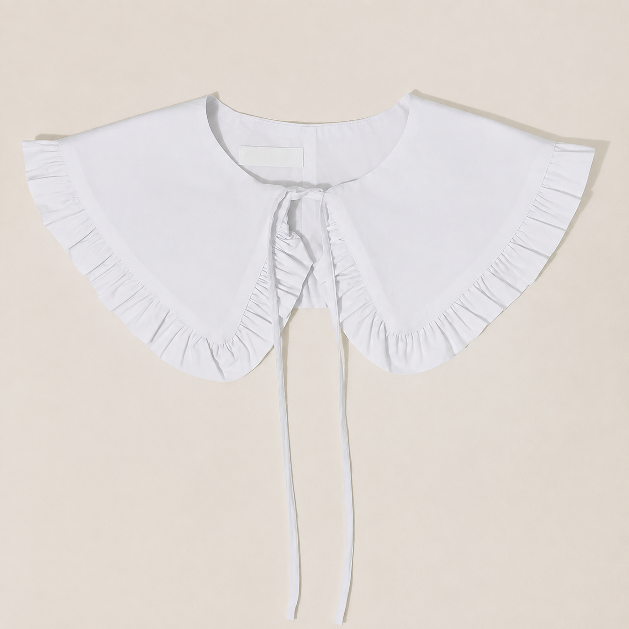 White Cotton Frill Collar: Detachable Layering Collar