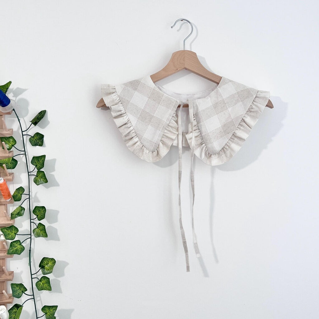 Linen Frill Collar: Detachable Layering Collar