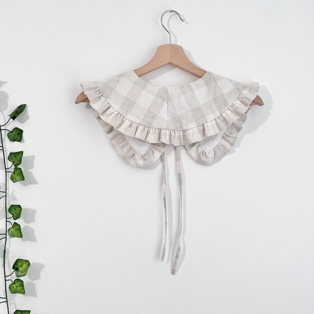 Linen Frill Collar: Detachable Layering Collar
