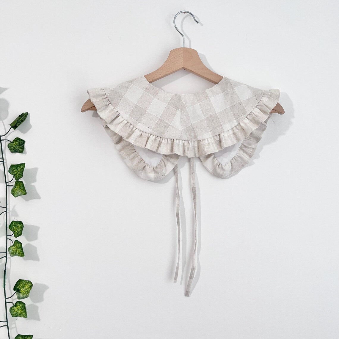 Linen Frill Collar: Detachable Layering Collar