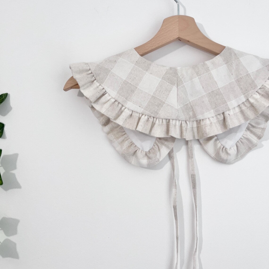 Linen Frill Collar: Detachable Layering Collar