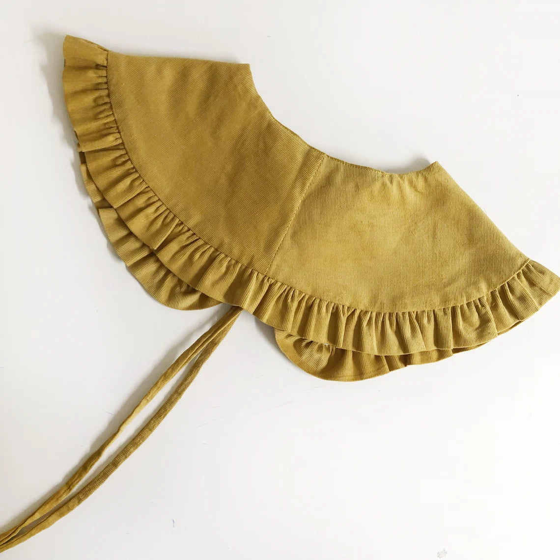 Corduroy Cotton Frill Collar: Detachable Layering Collar