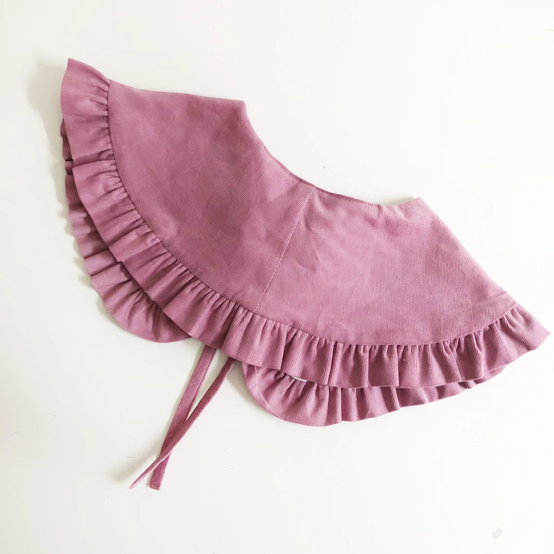 Corduroy Cotton Frill Collar: Detachable Layering Collar