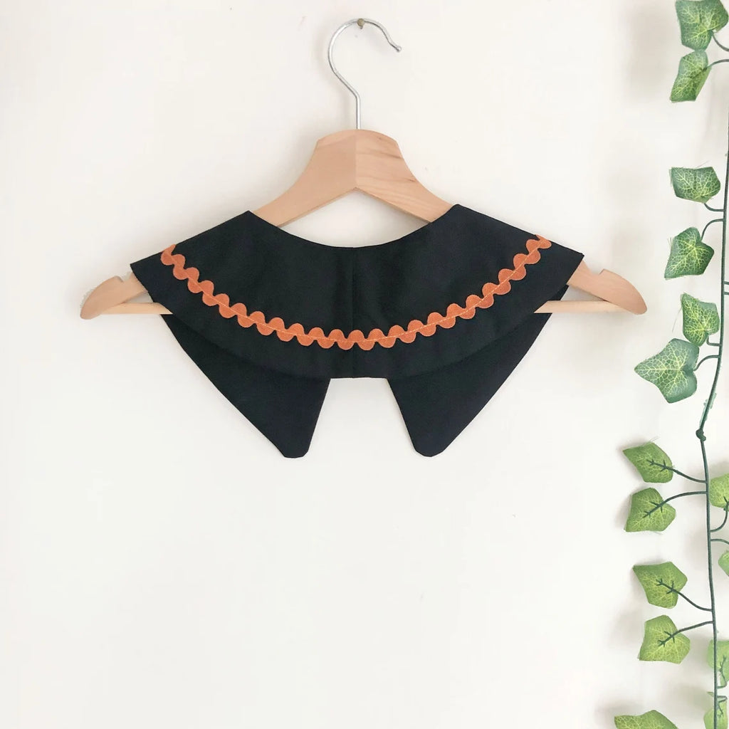 Cotton Collar with Ric Rac: Detachable Layering Collar