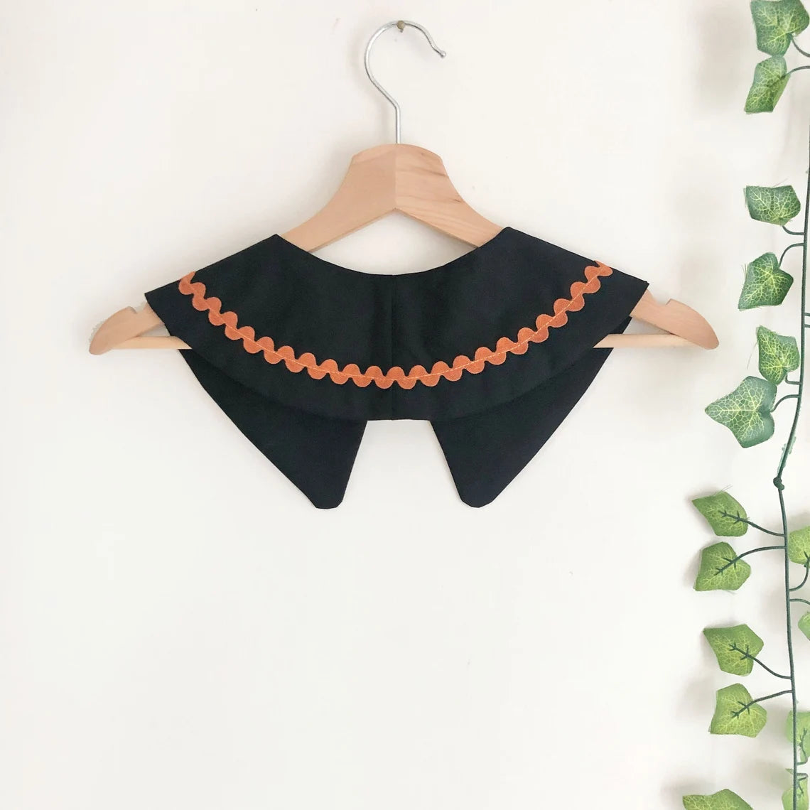 Cotton Collar with Ric Rac: Detachable Layering Collar