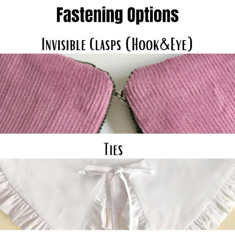 White Cotton Frill Collar: Detachable Layering Collar